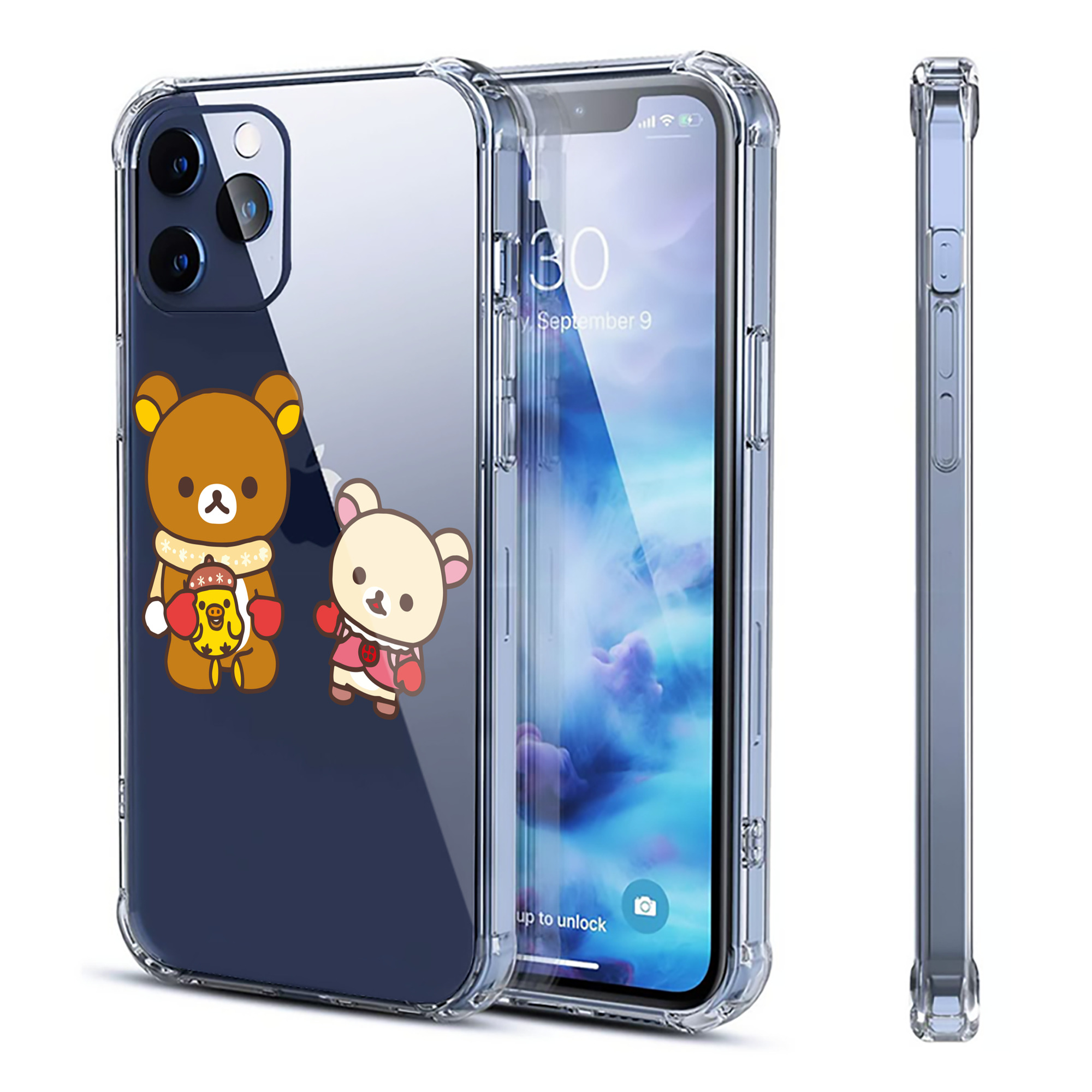 （画像用） リラックマ リラックマ キイロイトリ Rilakkuma Korilakkuma Kiiroitori 【iPhone 12シリーズ対応】透明スマホケース（クリアソフトケース）